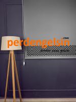 Lazer Kesim Stor Perde - Antrasit Gri - 2005