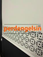 Lazer Kesim Stor Perde - Krem - 2003