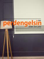 Lazer Kesim Stor Perde - Krem - 2008