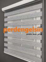 Zebra Perde Bambu Gri