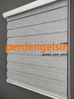 Zebra Perde Bambu Gri