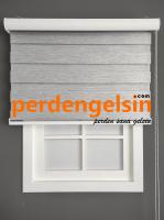Zebra Perde Bambu Gri