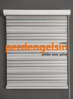 Zebra Perde Double Plise Simli - Mürdüm Kahve