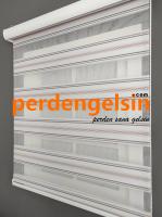 Zebra Perde Double Plise Simli - Mürdüm Pembe