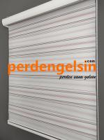 Zebra Perde Double Plise Simli - Mürdüm Pembe