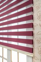 Zebra Perde Düz Bordo