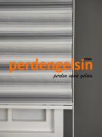 Zebra Perde Geniş Plise - Gri Beyaz