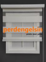 Zebra Perde Geniş Plise Ekru