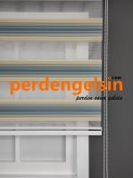 Zebra Perde Geniş Plise Yeşil Krem