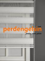 Zebra Perde Jakarlı Pıtırcık Beyaz Gümüş