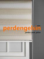 Zebra Perde Jakarlı Pıtırcık Krem Altın
