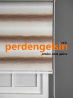 Zebra Perde Kovuk Desen - Kahve Krem