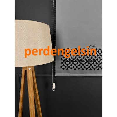 Lazer Kesim Stor Perde - Antrasit Gri - 2005