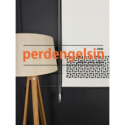 Lazer Kesim Stor Perde - Ekru - 2008