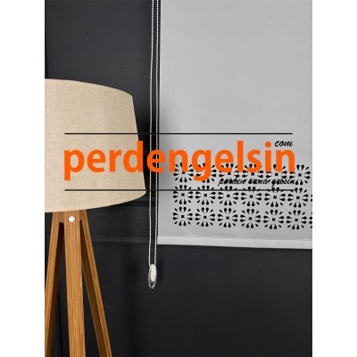 Lazer Kesim Stor Perde - Gri - 2003